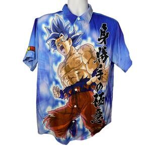 Dragon Ball Super Goku Ultra Instinct T-Shirt | Men's Large | Blue
